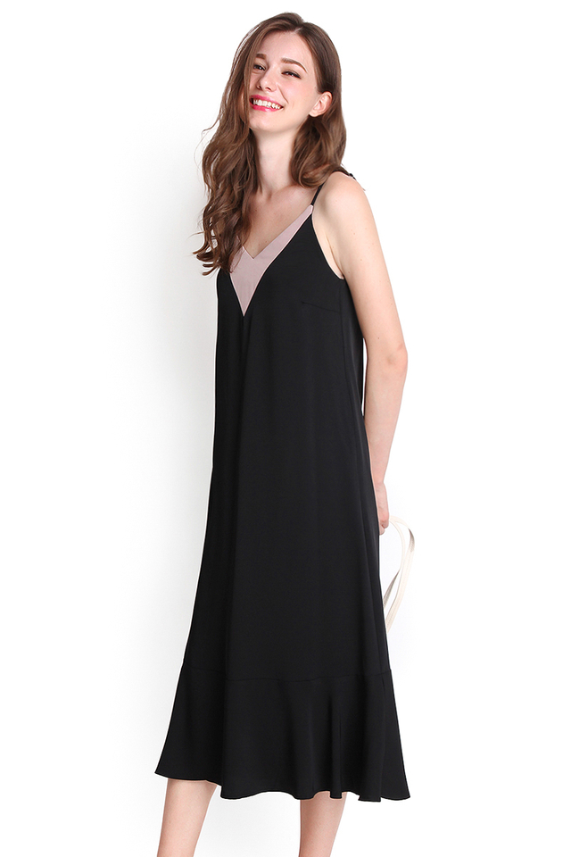 Good Vibes Only Dress In Classic Black