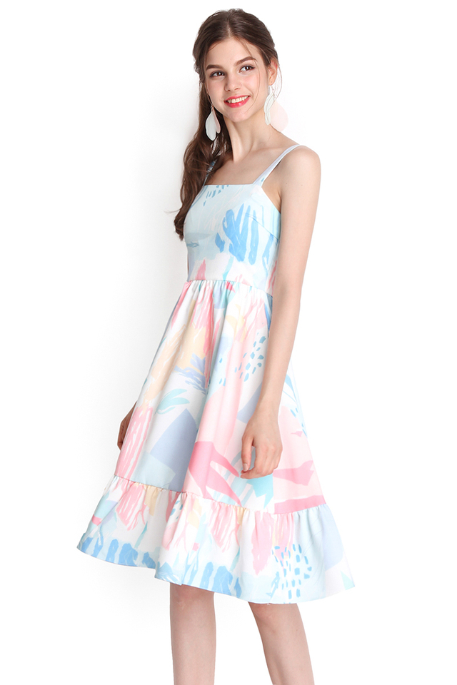 Over The Rainbow Dress In Pastel Prints