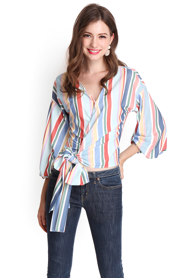 Rainbow Connection Top In Stripes