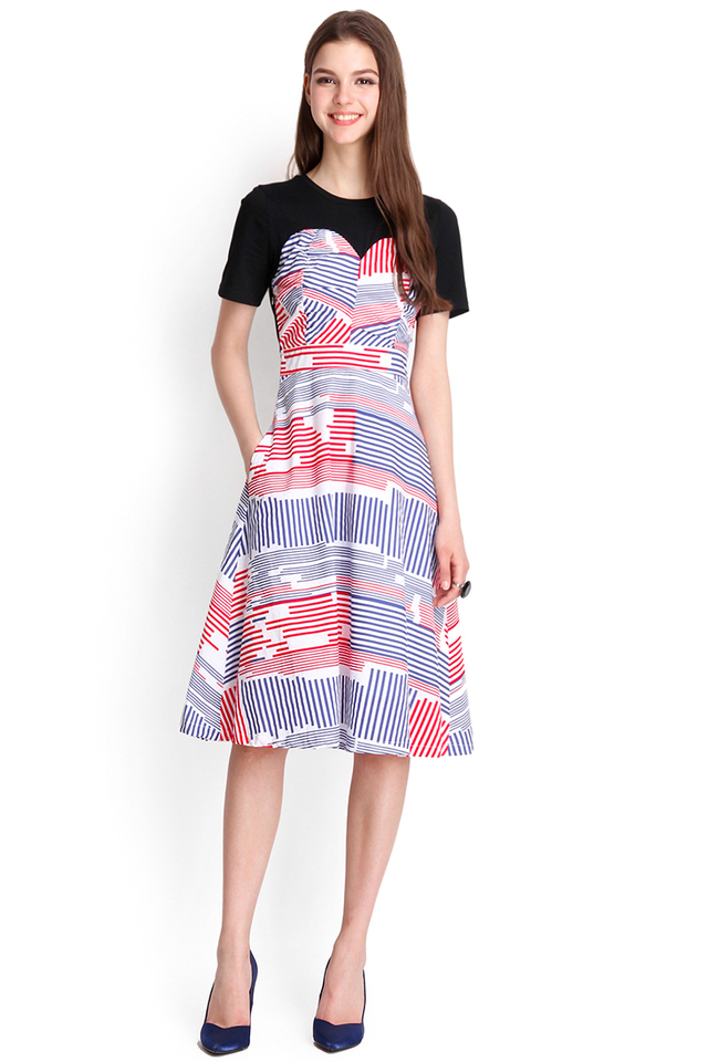 Monet Artwork Dress in  Abstract Prints