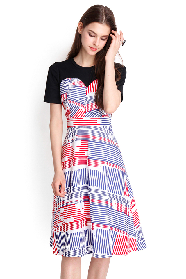 Monet Artwork Dress in  Abstract Prints