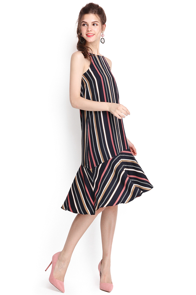 Animated Storyline Dress In Candy Stripes