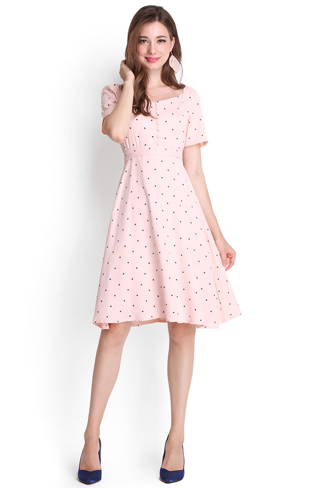 Shakespeare In The Park Dress In Pink Dots