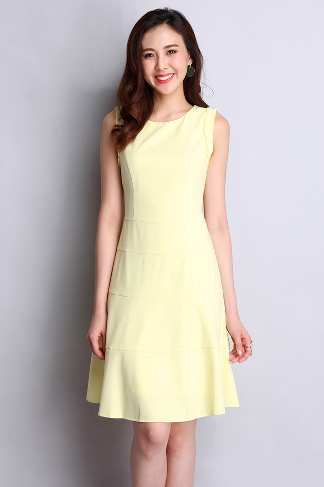 Soft Awakening Dress In Daffodil Yellow