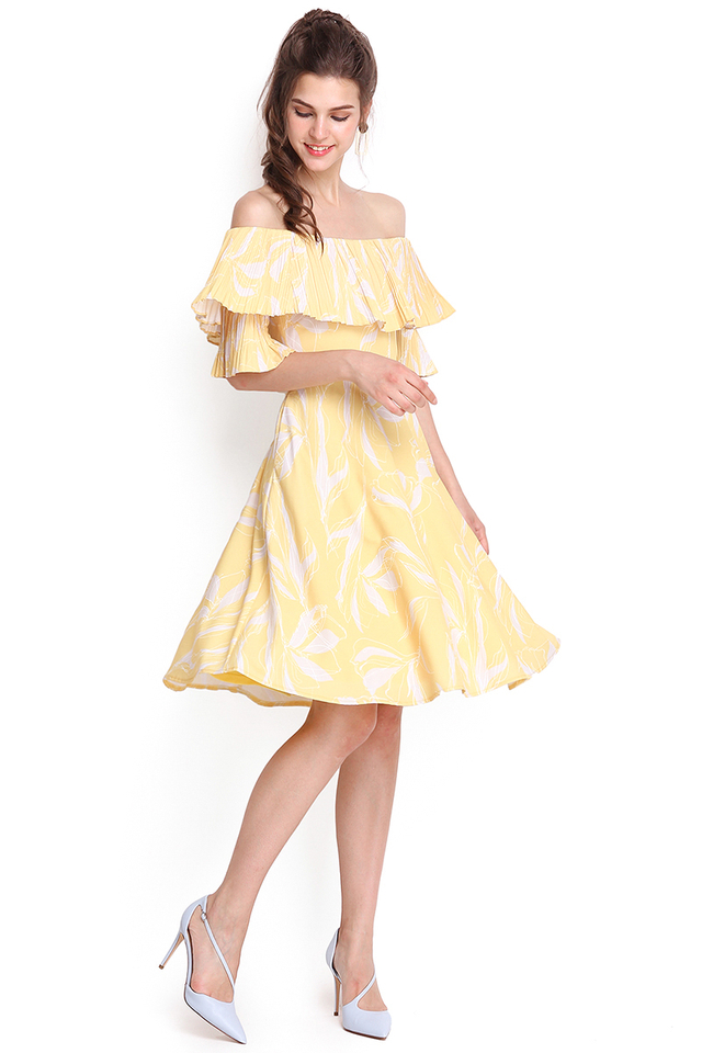 Nature Lover Dress In Yellow Florals