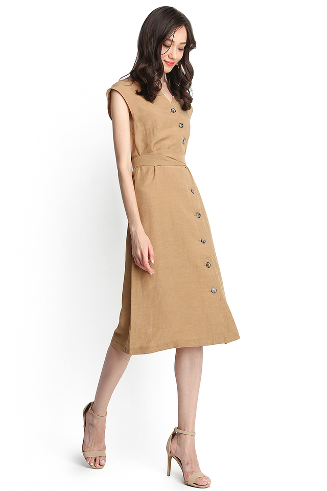 Autumn In The Woods Dress in Caramel