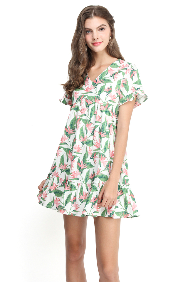 Double The Fun Dress In Tropical Prints