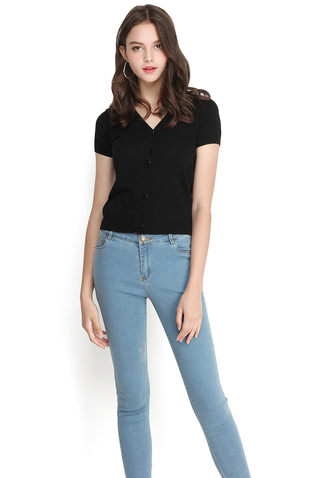 [BO] Comfy Days Top In Classic Black