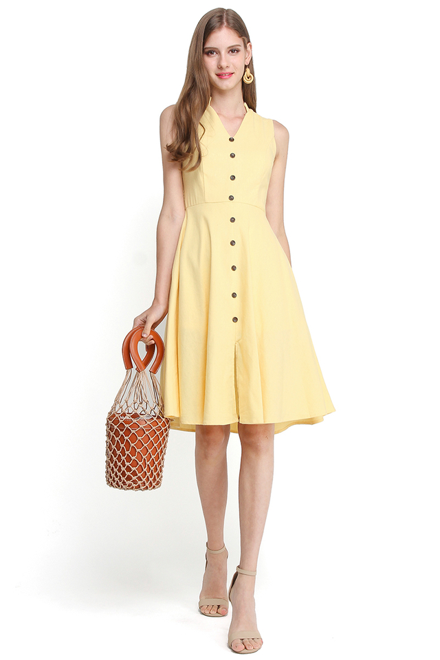 Hello New York Dress In Sunshine Yellow