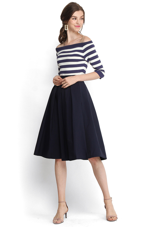 Perfect For The Weather Top In Blue Stripes