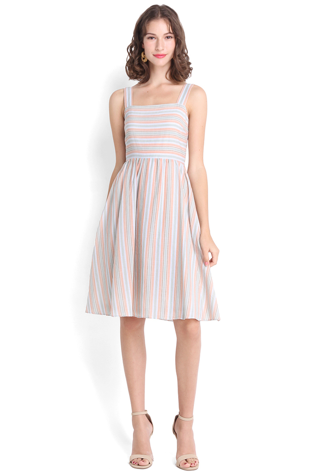 Paddle Pop Dress In Candy Stripes