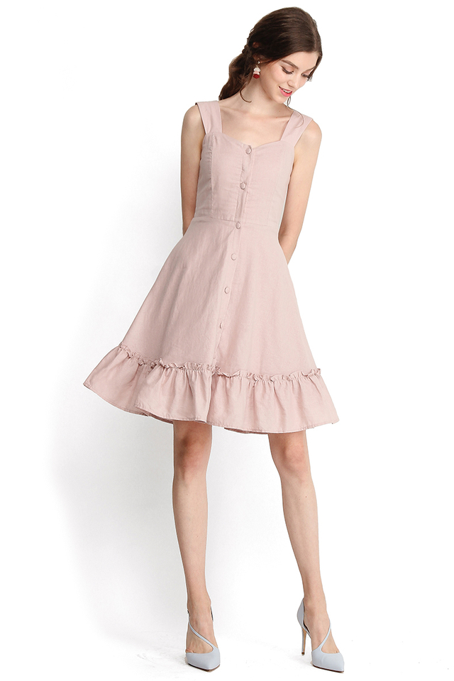 Holiday Romance Dress In Dusty Pink