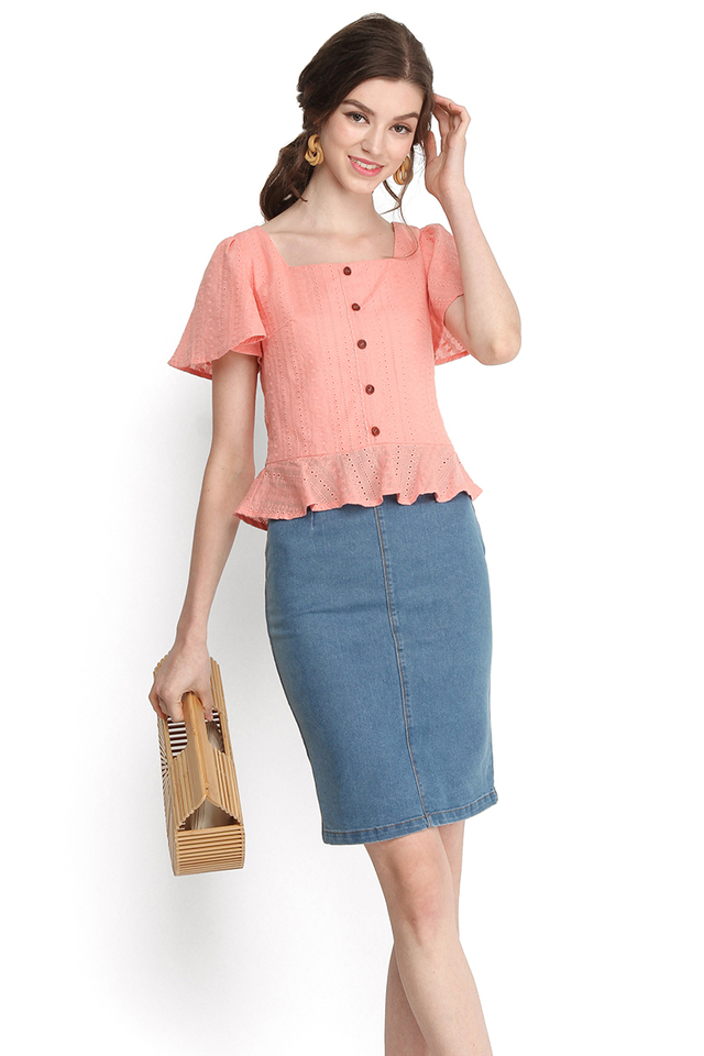Sweet Delight Top In Apricot