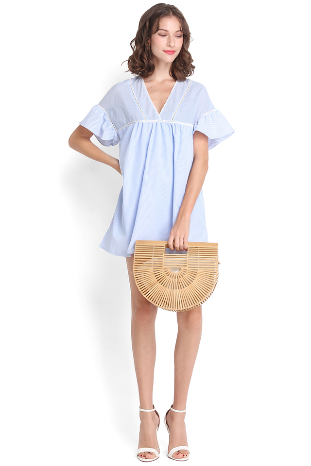Ready For Summer Dress In Blue Stripes