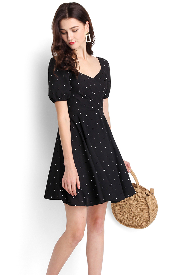 [BO] Betty Boop Dress In Black Polka Dots