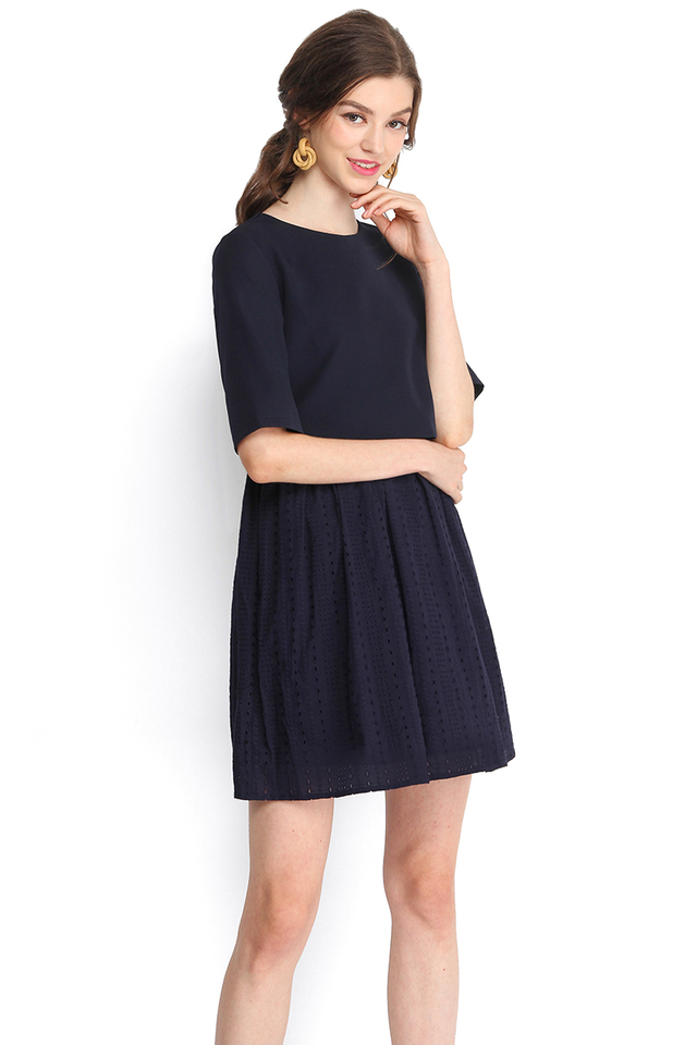 Toast And S'mores Dress In Midnight Blue