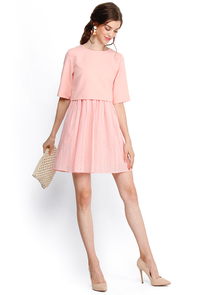 Toast And S'mores Dress In Pea Pink