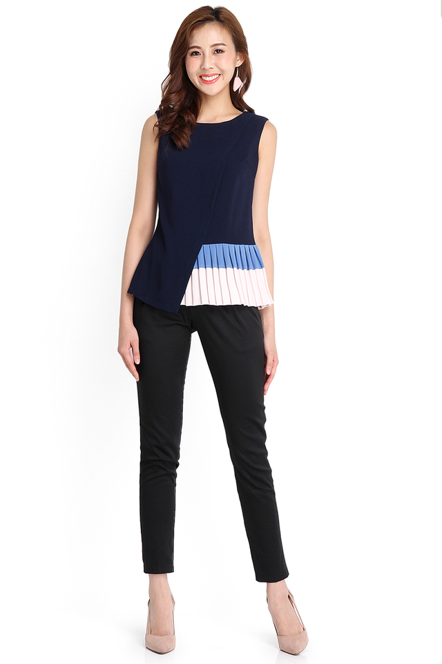 Hey There Delilah Top In Navy Blue