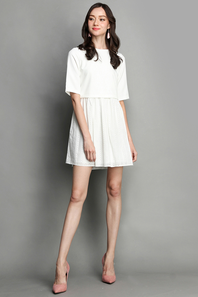 Toast And S'mores Dress In Pristine White