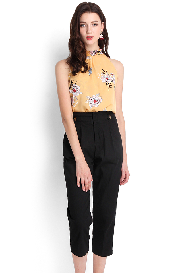 Sunshine Of My Life Top In Yellow Florals