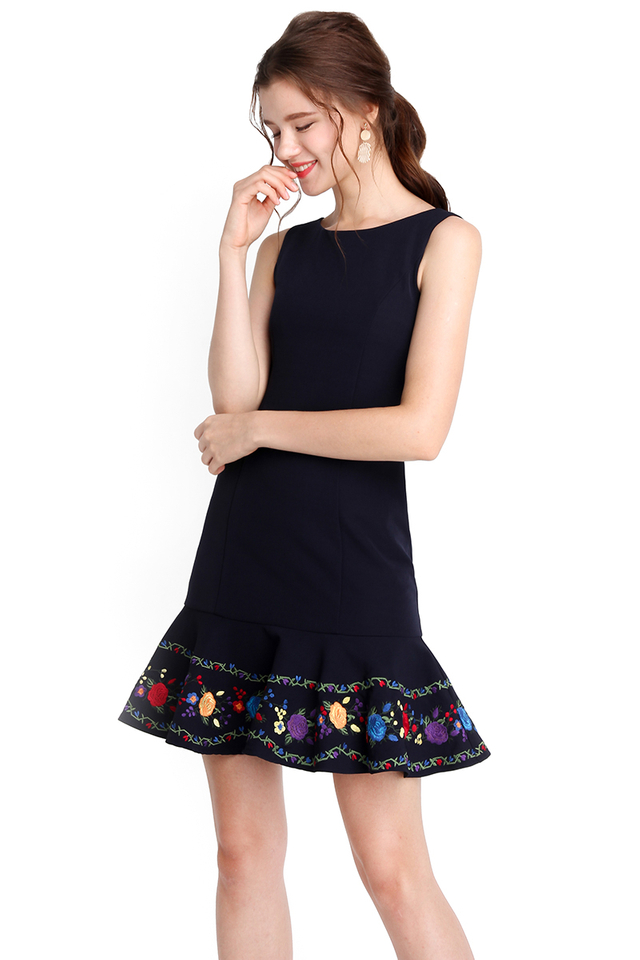 Fancy For You Dress In Midnight Blue