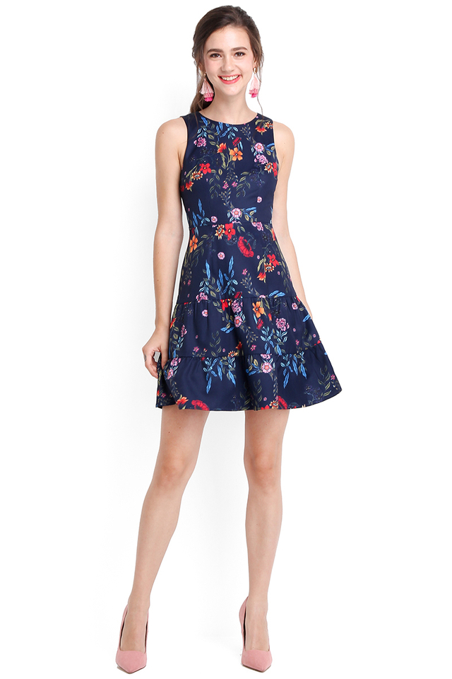 [BO] Petal Perfect Dress In Blue Florals