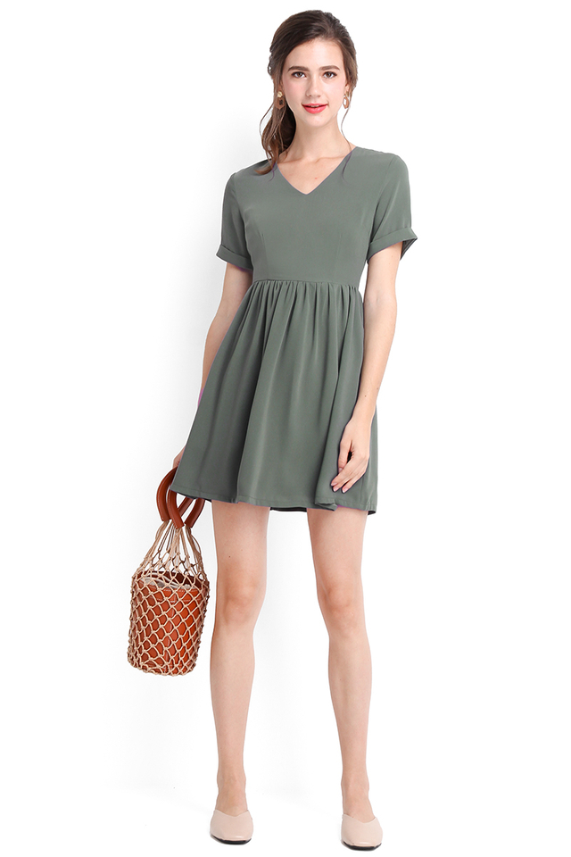 Time Of My Life Dress In Sage Green