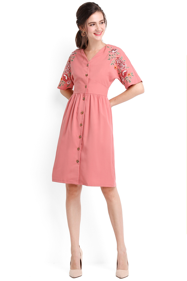 Hint Of Radiance Dress In Rose Pink