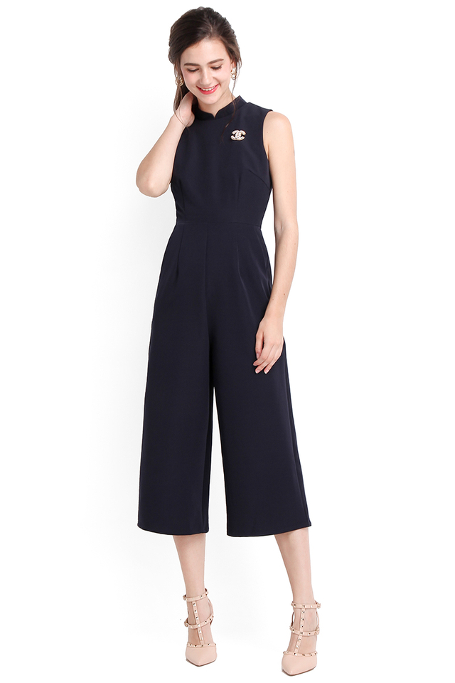 Thank You Sunshine Romper In Midnight Blue