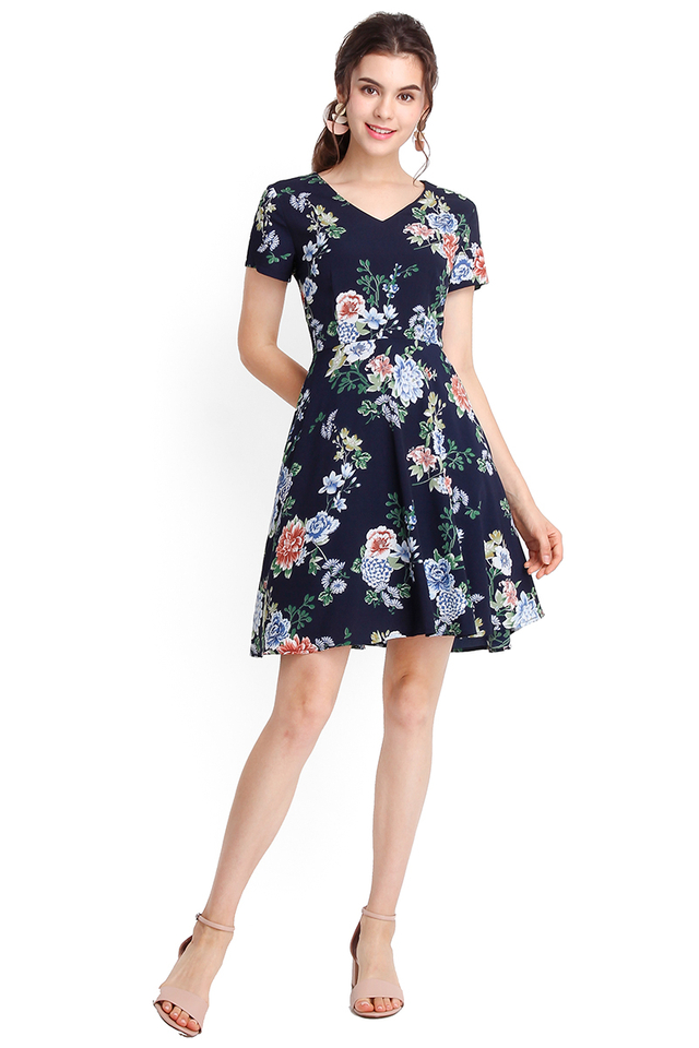 Exuberant By Nature Dress In Midnight Blue
