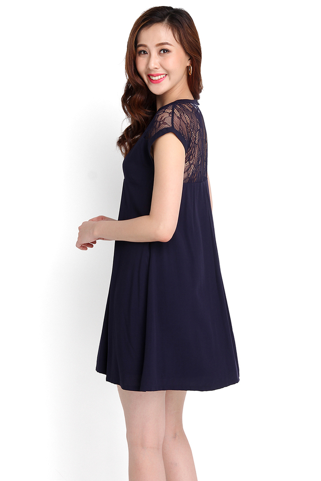 Paradise Found Dress In Midnight Blue