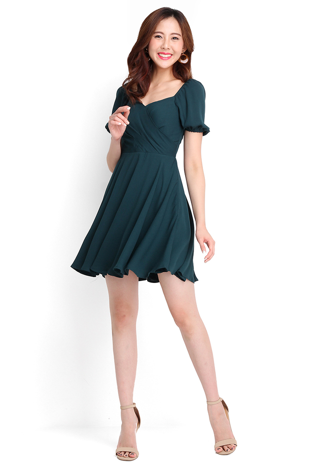 Betty Boop Dress In Forest Green