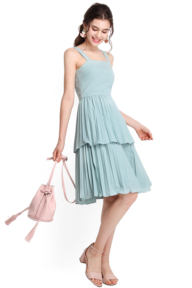 Think Happy Thoughts Dress In Jade