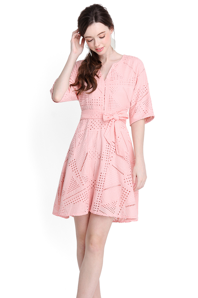 Peaches And Doves Dress In Peach Pink