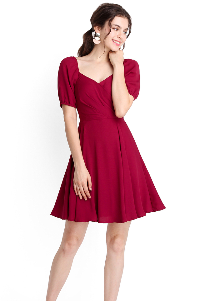 Betty Boop Dress In Wine Red