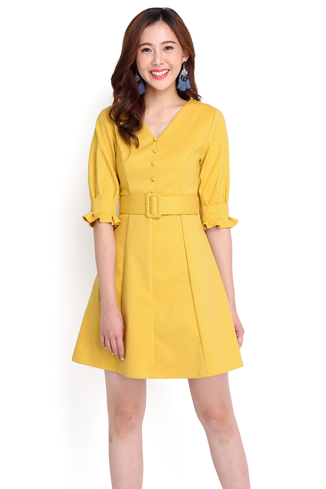 Bright It On Dress In Mustard Yellow