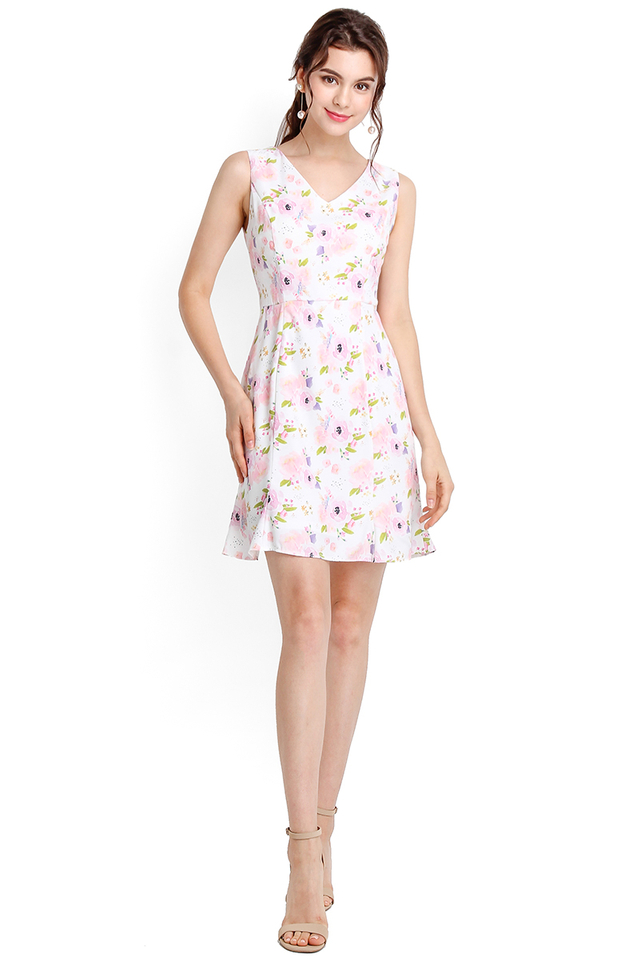 All In Bloom Dress In Pink Florals
