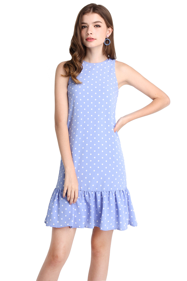Life In Colour Dress In Periwinkle Dots