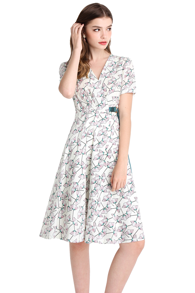 Totally Charming Dress In Pink Florals
