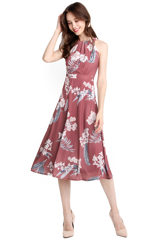 Timeless Beauty Dress In Pink Florals