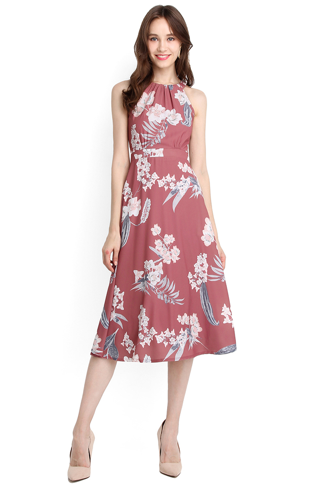Timeless Beauty Dress In Pink Florals