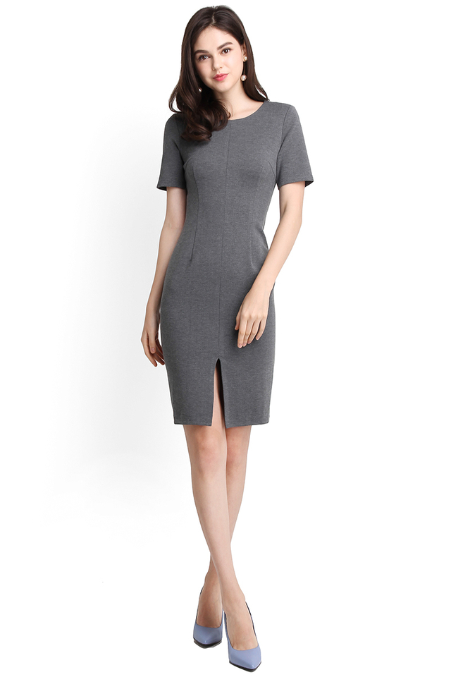 Classic For A Reason Dress In Heather Grey