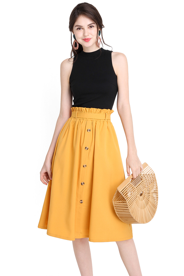 Everyday Style Skirt In Mustard