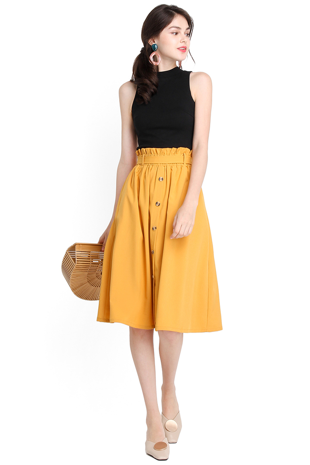 Everyday Style Skirt In Mustard