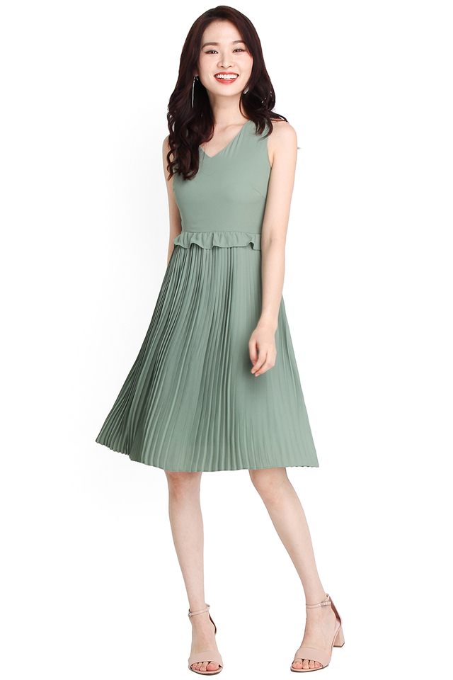 Vision Of Bliss Dress In Sage Green