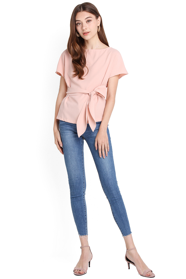 Weekday Simplicity Top In Dusty Pink