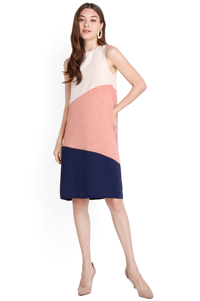 Sunny Disposition Dress In Rose Blue