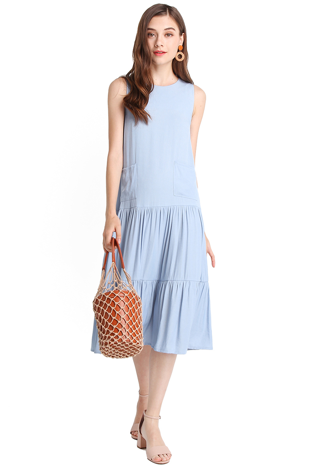 Charming Enthusiast Dress In Light Wash