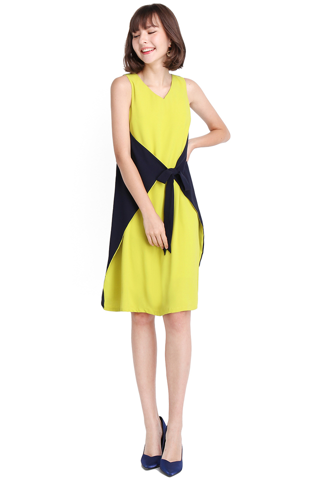 Day And Night Dress In Lime Blue