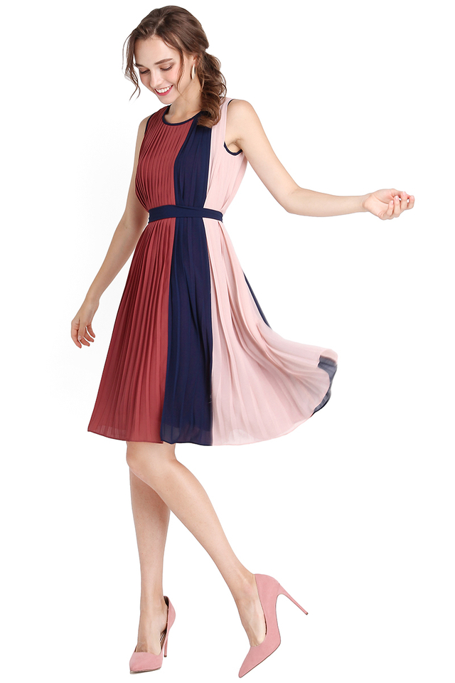 Bold Notions Dress In Rose Blue